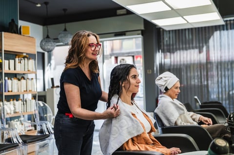 Weften voor en na resultaat met meer volume