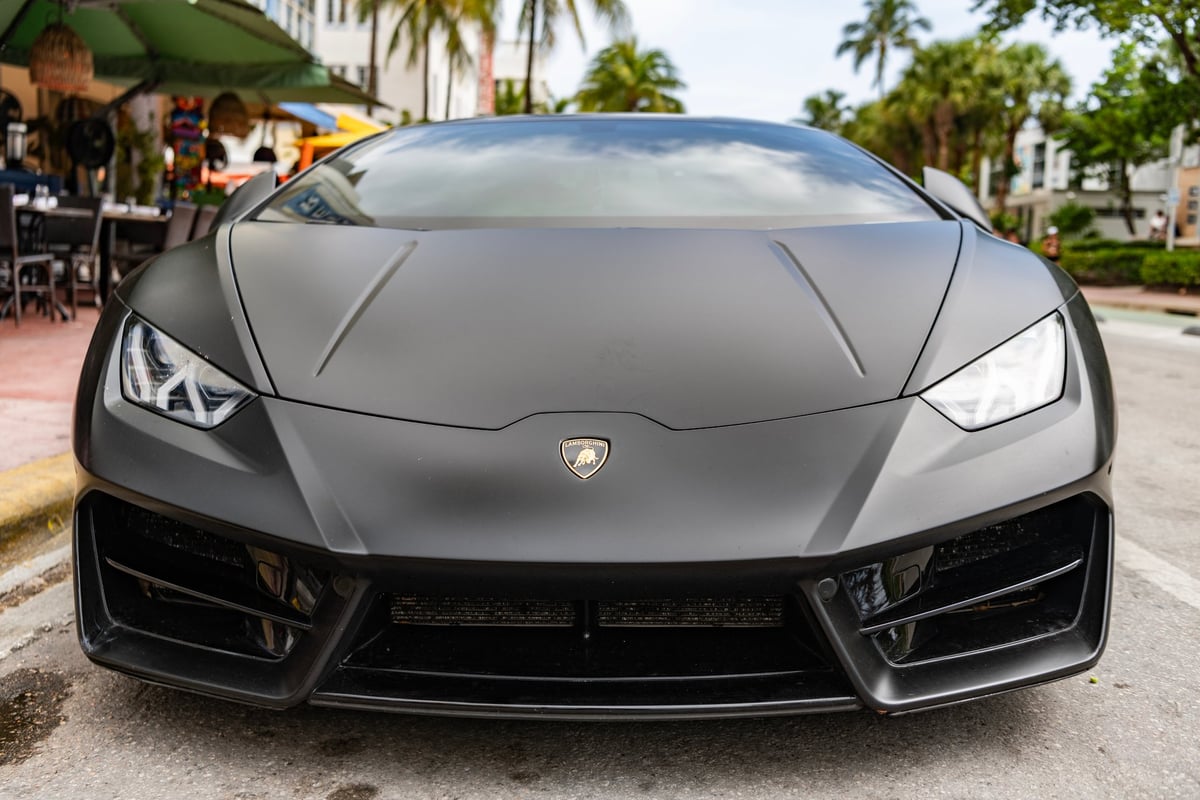 Luxury Lamborghini Huracan in matte black